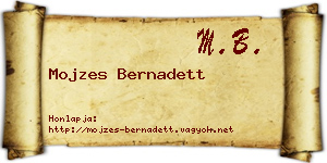 Mojzes Bernadett névjegykártya