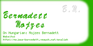 bernadett mojzes business card